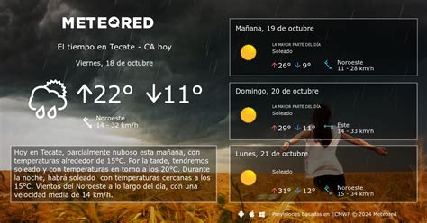 El Tiempo En Tecate Ca Predicci N A D As Meteored