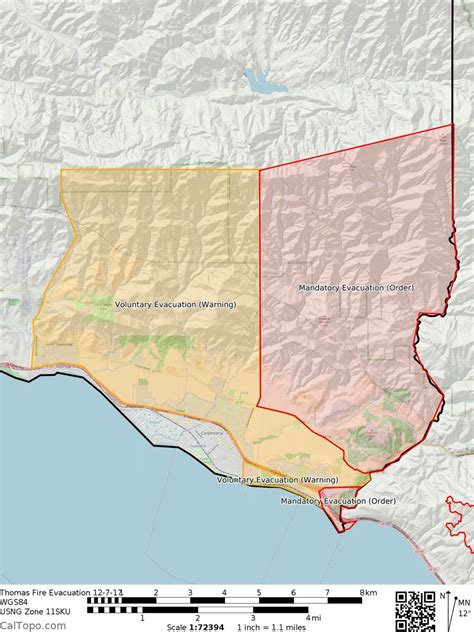 Santa Barbara County Evacuation Map