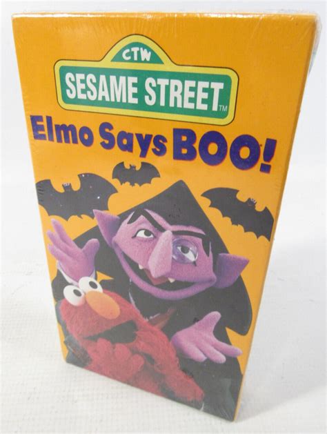 VTG Sesame Street - Elmo Says Boo [VHS] Halloween Special New Factory ...