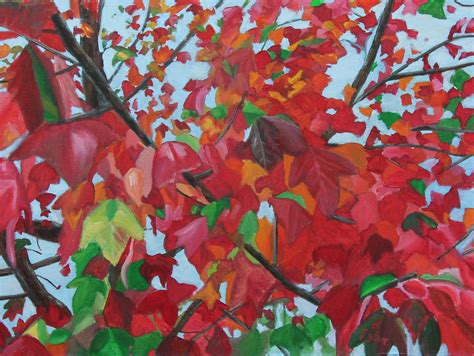 Fall Maple Painting Art Fall