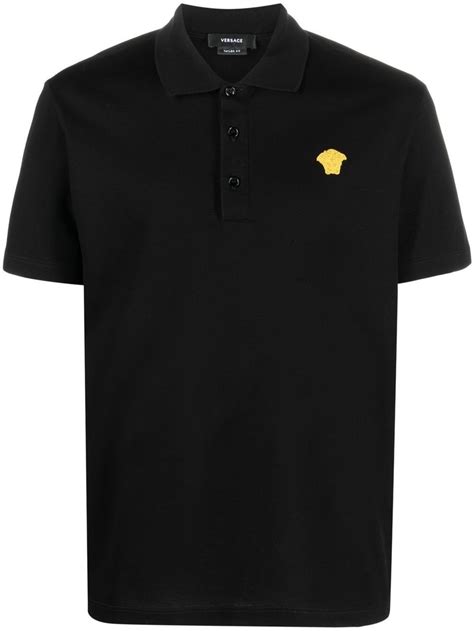 Versace Medusa Embroidered Polo Shirt Au