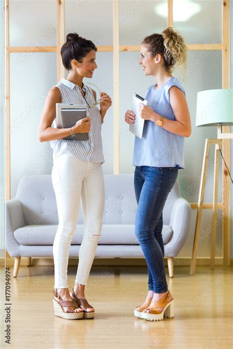 Two Business Woman Working In Her Office Stock Foto Adobe Stock