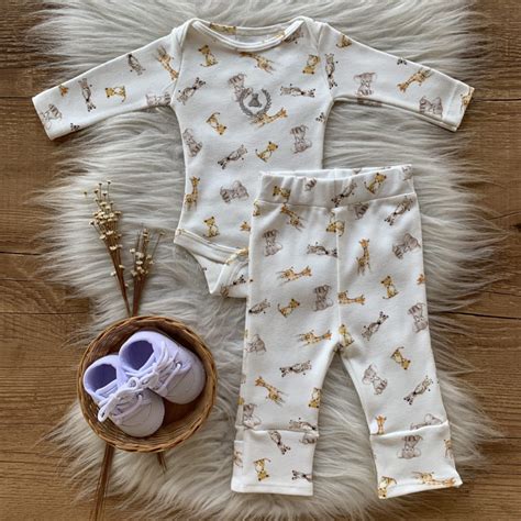 Conjunto Bebe em Algodão Egípcio Body e Calça Safari Safine Baby