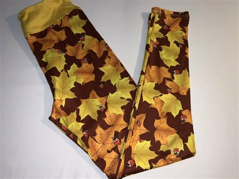 Autumn Leaves High Waisted Leggings 8 14