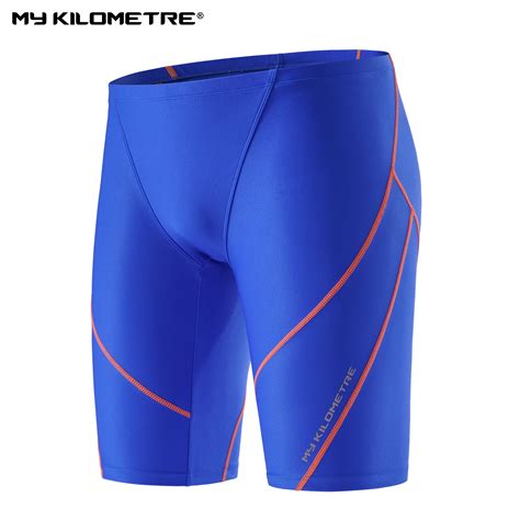 My Kilometre Men S Swim Jammers Pbt Athletic Training Swimsuits Racing