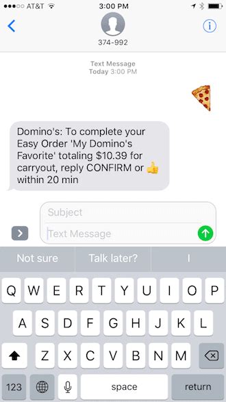 How It Works Dominos Pizza Emoji Sms Ordering Tatango