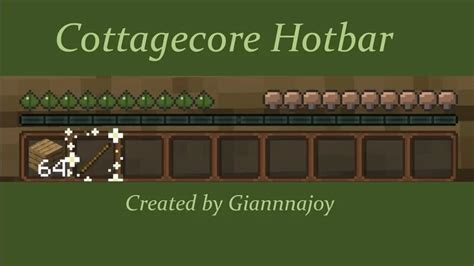 Cottagecore Hotbar For Bedrock Minecraft Texture Pack