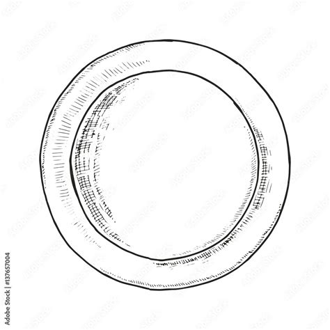dish sketch vector illustration isolated stock vector adobe stock
