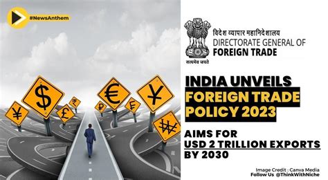 India Unveils Foreign Trade Policy 2023 Aims For USD 2 Trillion Exports