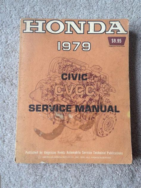 Sell 1979 Honda Civic Cvcc Service Shop Dealer Repair Manual In Kutztown Pennsylvania Us For