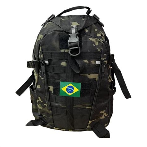 Mochila Masculina Militar T Tica L Refor Ada Imperme Vel Patch