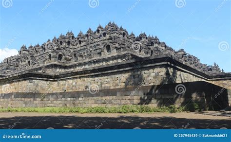 The Great Architecture and Art at Borobudur Temple, Indonesia. Stock ...