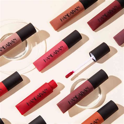 Sexy Red Matte Velvet Lip Gloss Nude Liquid Lipsticks Waterproof Long Lasting Nonstick Cup