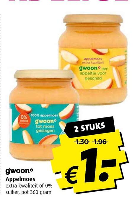 Gwoon Appelmoes Aanbieding Bij Boni Folders Nl