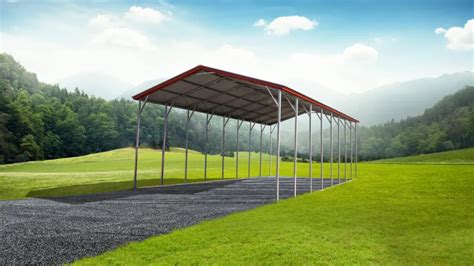 Vertical Roof Metal Carports X X Usa Steel Buildings Florida