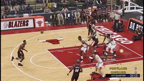 NBA 2K23 Jordan Challenge 10 The Shrug Trailblazers VS Bulls 6 3 1992