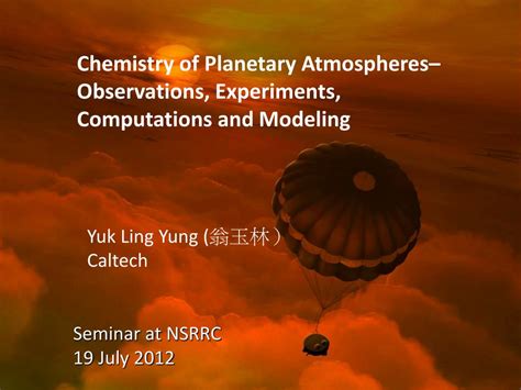 Ppt Chemistry Of Planetary Atmospheres Observations Experiments