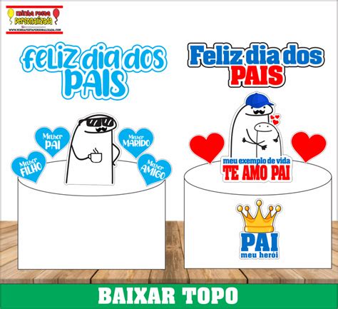 Topo De Bolo Do Flork Para O Dia Dos Pais Dia Dos Pais Pa Ses