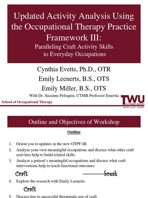 Updated Activity Analysis Using The Occupational Therapy Practice Framework Iii Download Free