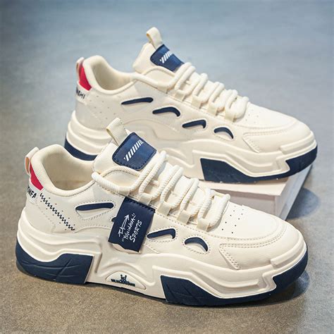 Giày Sneaker Nam Trắng Thoáng Khí Đế Cao cm Hot Trend GH Cam Store Shopee Việt Nam