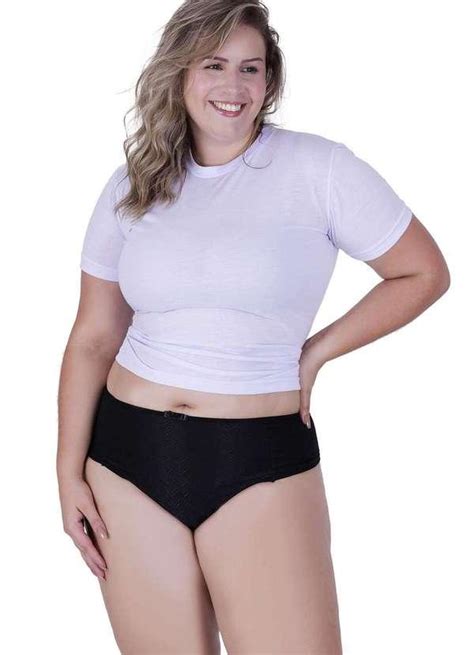 Calcinha Serena Plus Size Microfibra Concept Lingerie Preto Preto