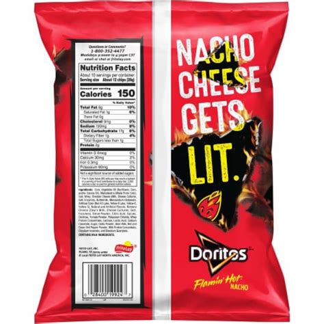 Doritos Flamin Hot Nacho Cheese Tortilla Chips 9 75 Oz King Soopers