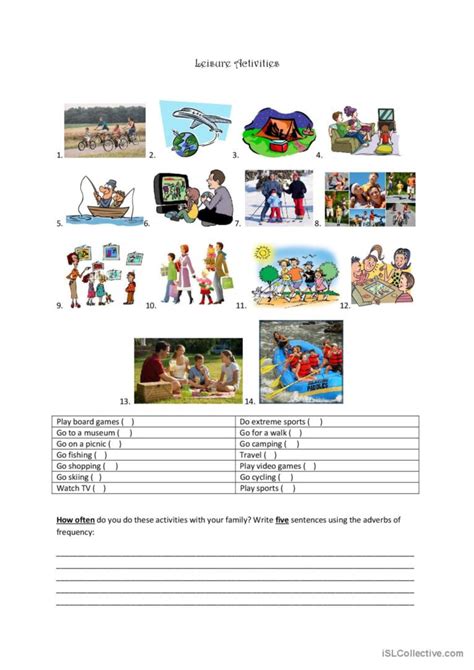 Leisure Activities Listening Worksheet Live Worksheets 48 Off