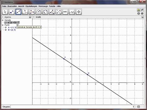 Geogebra Punkte Und Geraden Youtube