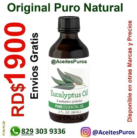 Aceite Puro Esencial Original De Eucalipto Eucaliptus La Pulga Virtual