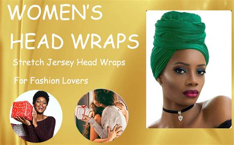 6 Pieces Head Wraps Scarf Long Turban Stretch Jersey Ultra Soft Urban