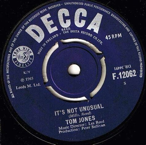 Tom Jones - It's Not Unusual (1965, Vinyl) | Discogs