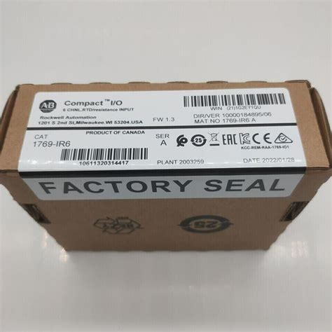 New Factory Sealed Ab Ir Ser A Compactlogix Input Module Rtd