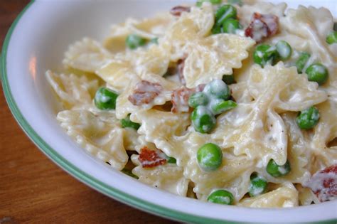 Cassie Craves Farfalle Carbonara With Peas