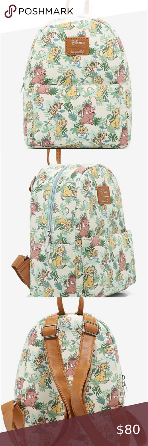 Loungefly Disney The Lion King Simba Timon Pumbaa Mini Backpack