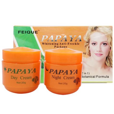 2pcs Papaya Whitening Creams Set Moisturizing Dilute Freckles