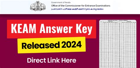 Keam Answer Key Released At Cee Kerala Gov In Check Objection