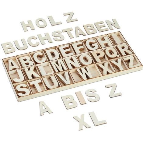 Relaxdays Holzbuchstaben Set Tlg Gro Buchstaben A Z Deko