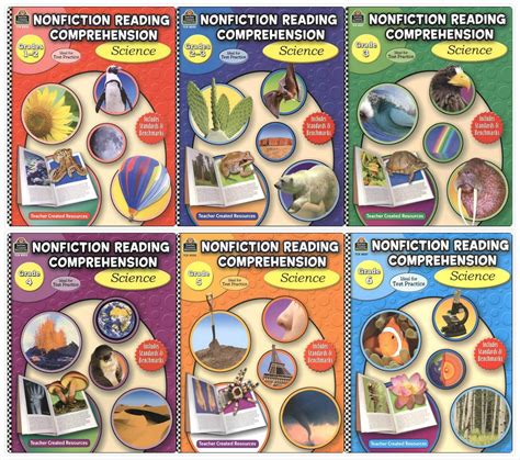 Nonfiction Reading Comprehension Science Grade 1 6 Complete Set 6 Books Teacher Created