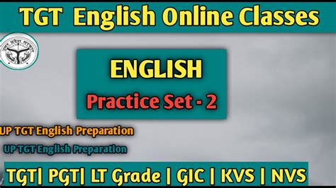 TGT English Practice Set TGT PGT English Practice Set UP TGT PGT