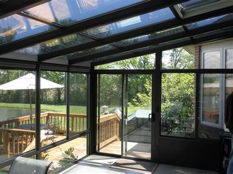 Straight Eave Sunroom With A Glass Roof