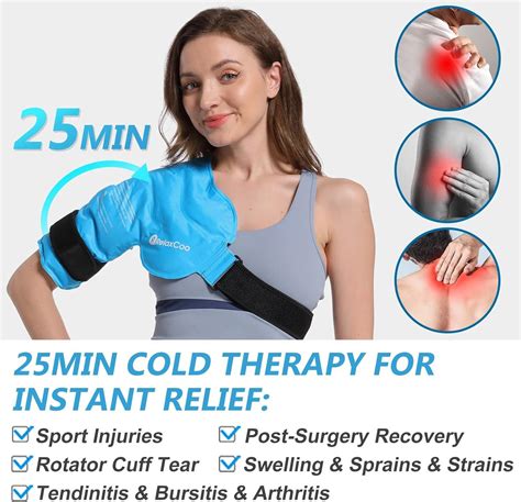 Relaxcoo Shoulder Ice Pack Rotator Cuff Cold Therapy Gel Wrap For