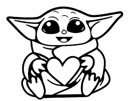 Baby Yoda And Stitch Coloring Page Baby Yoda Coloring Pages Jannette