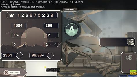 xootynator | Tatsh - IMAGE -MATERIAL- [-TERMINAL- ] (Sotarks | 8.12*) +HD 99.33% 2x Miss 2351 ...