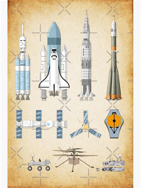 Lámina artística Astronáutica y tecnología espacial Transbordador