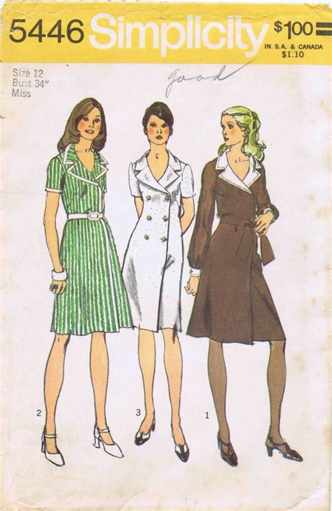 Simplicity 5446 B Vintage Sewing Patterns Fandom