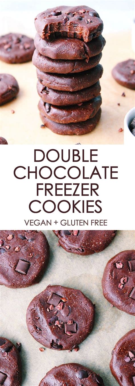 Double Chocolate Icebox Cookies Recipe Vegan Cookies Freezer Cookies Vegan Sweets