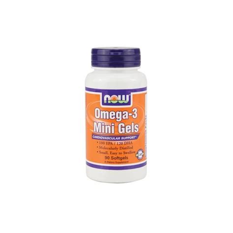 Now Omega-3 Mini Gels (100 capsules) - Achat / Vente acides aminés Now ...