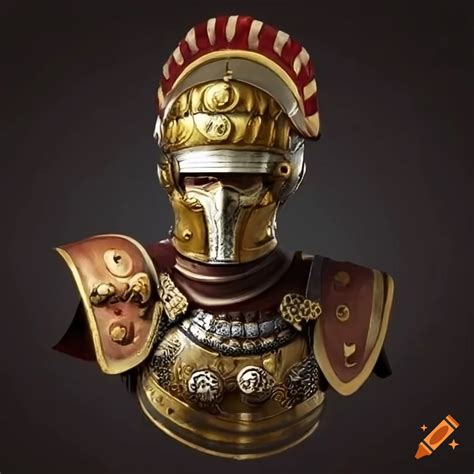 Centurion With Caesars Medallion On His Armor