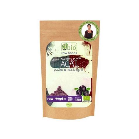 Acai Pulbere Raw Bio G Obio Minuneanaturii Ro