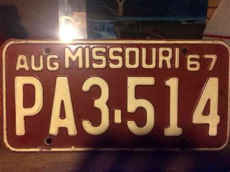 Mo Truck Missouri License Plates Pair John